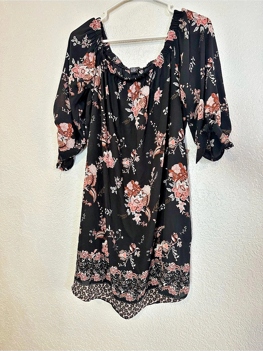 rue21 Floral Mini Dress Black & Pink Size XL
